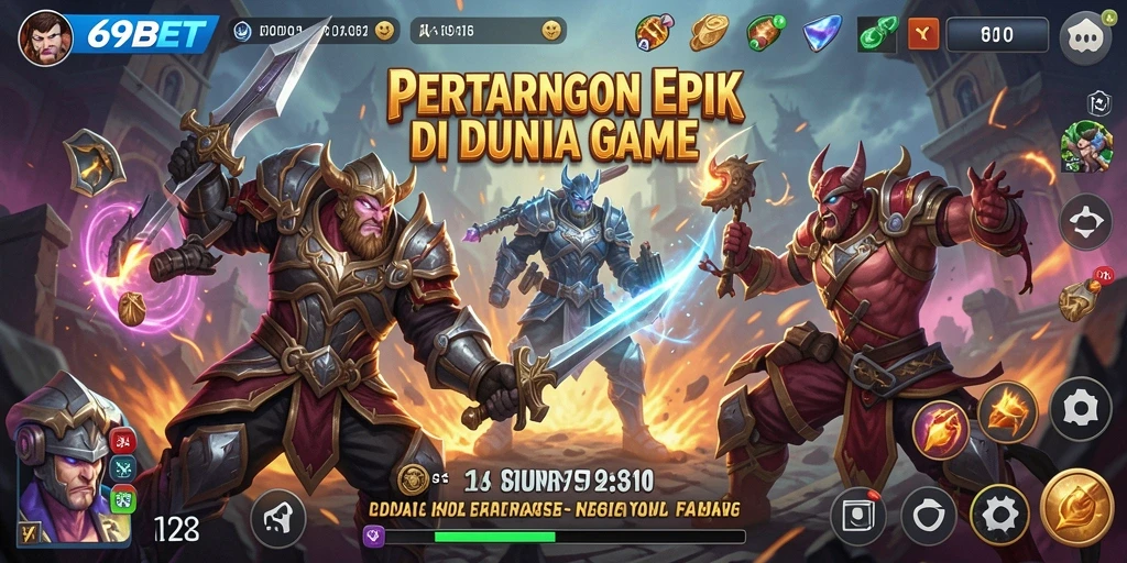 Gameplay seru 69BET dengan pertarungan yang intens.