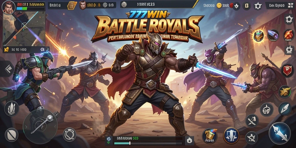 Tampilan seru dari gameplay Battle Royale yang menegangkan.