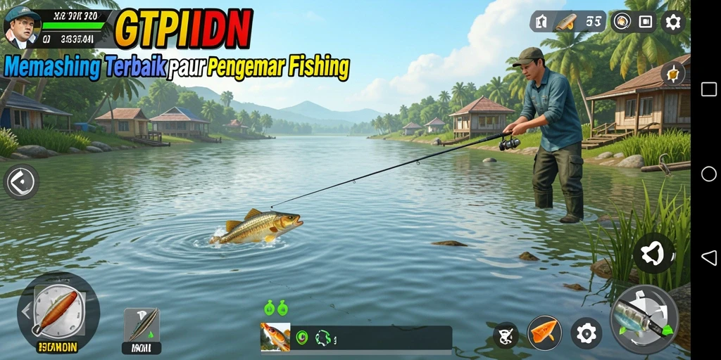 Gambaran gameplay memancing menarik di GTPIDN.
