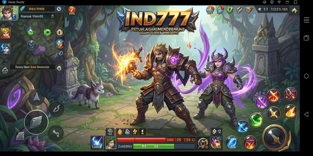 Tampilan gameplay <strong>IND777</strong> yang mendebarkan dalam dunia MMORPG.