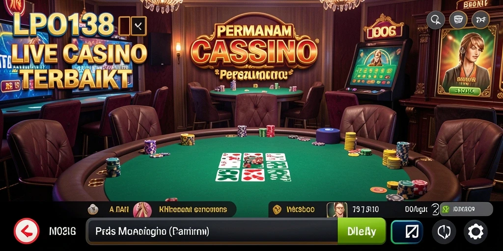 Tampilan gameplay Live Casino LPO138 yang mendebarkan dengan dealer langsung.
