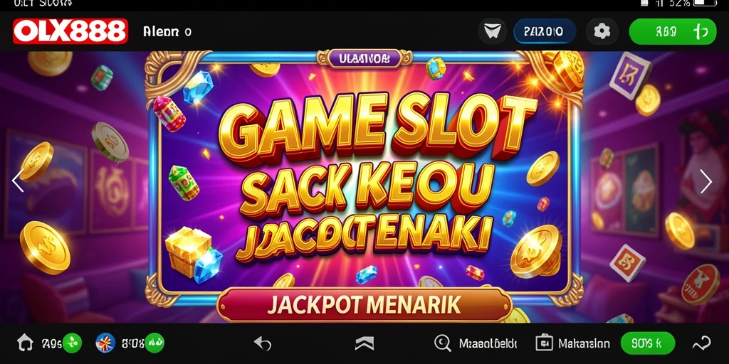 Screenshot utama OLX888 menampilkan gameplay Slot yang menarik dan penuh warna.