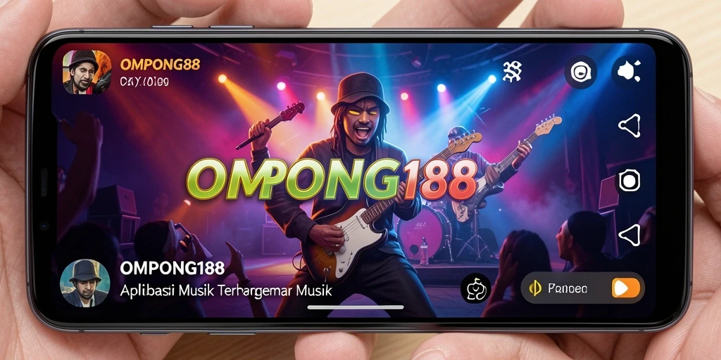 Tampilan OMPONG188 dengan koleksi lagu yang beragam.