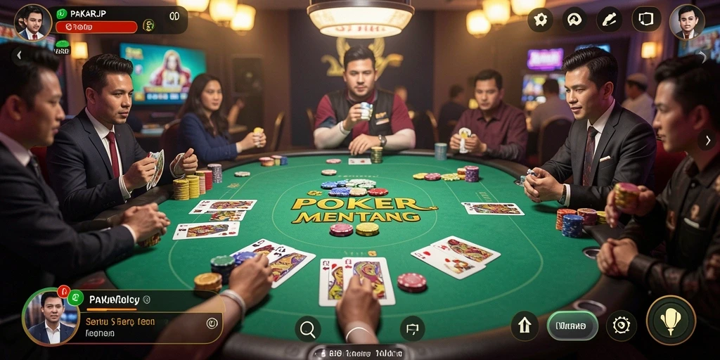 Tampilan gameplay seru PAKARJP dengan aksi Poker yang mendebarkan.