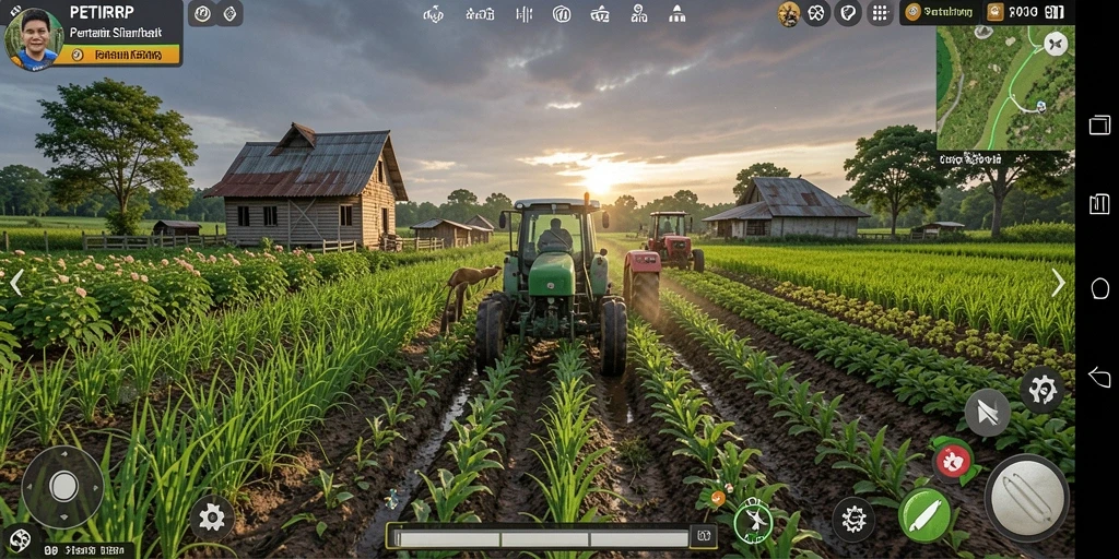 Tampilan gameplay menarik berkaitan dengan pertanian yang seru.