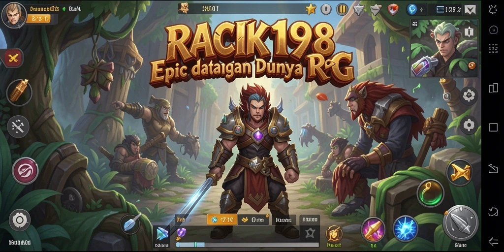 Tampilan gameplay epik dalam RACIK198 menunjukkan pertarungan mendebarkan.