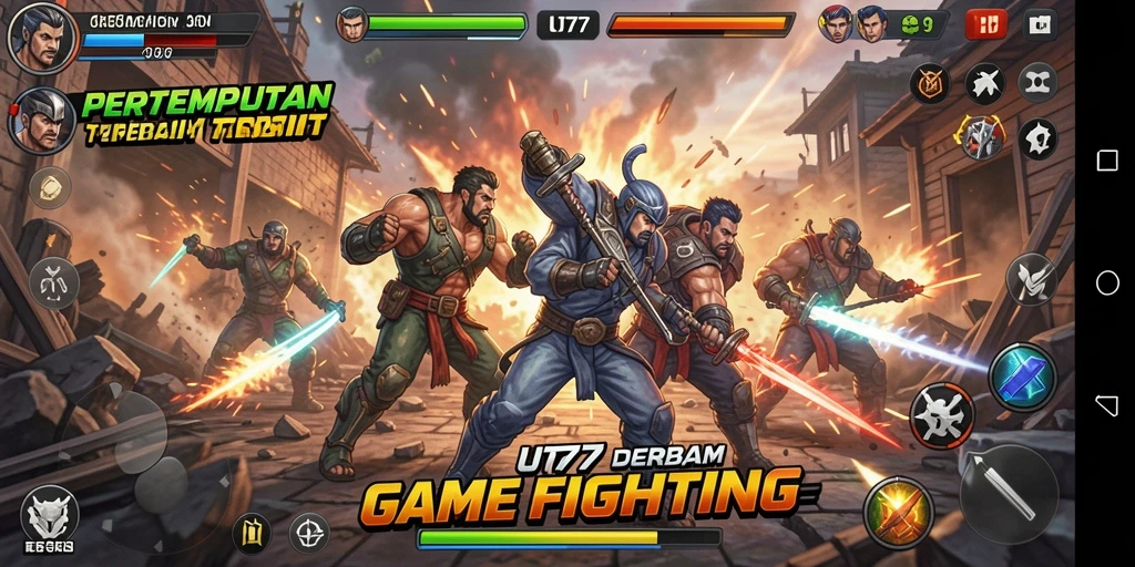 Screenshot UT77 menampilkan aksi mendebarkan dalam pertarungan Fighting.