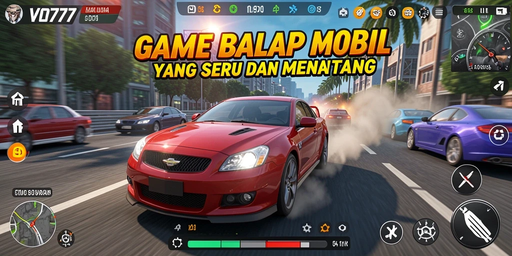 Gambaran mendebarkan dari balapan mobil di VO777.